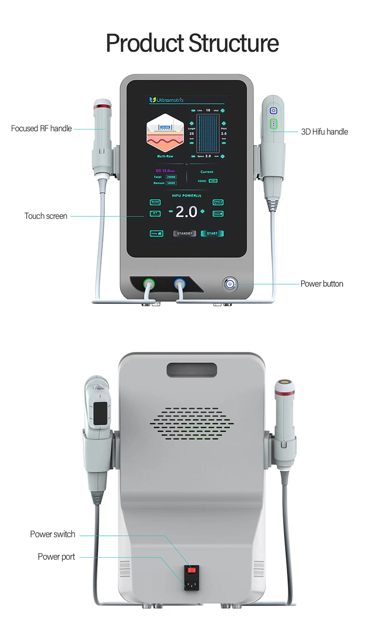 4d hifu Ultrasound device with touchscreen interface