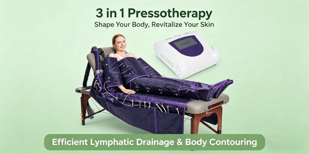 TSL-1120G3 3 in 1 pressotherapy machine with ems pads